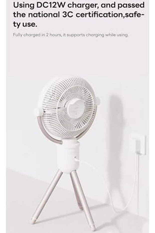 AISOLOVE Multi-Functional Rechargeable Portable Tripod Fan with Remote Control for Home, Hotel, Outd - 5