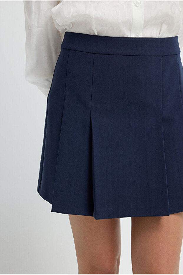 Pileli Mini Etek - 6