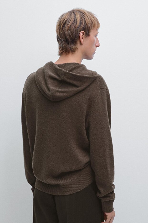 Kapüşonlu triko kazak - 3