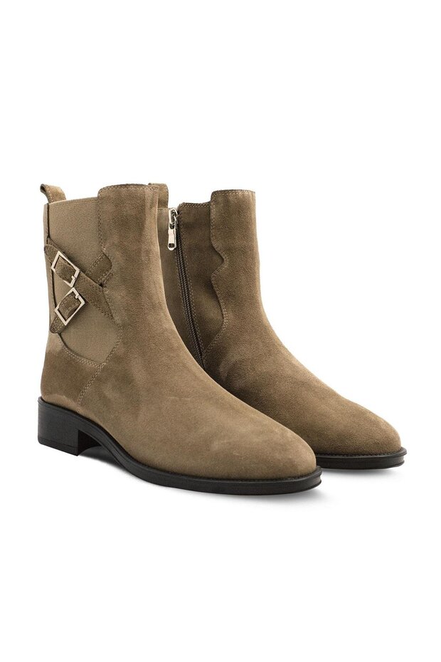 Çift Tokalı Süet Bot A74 CAMOSCIO ARDESIA C3399 - 2