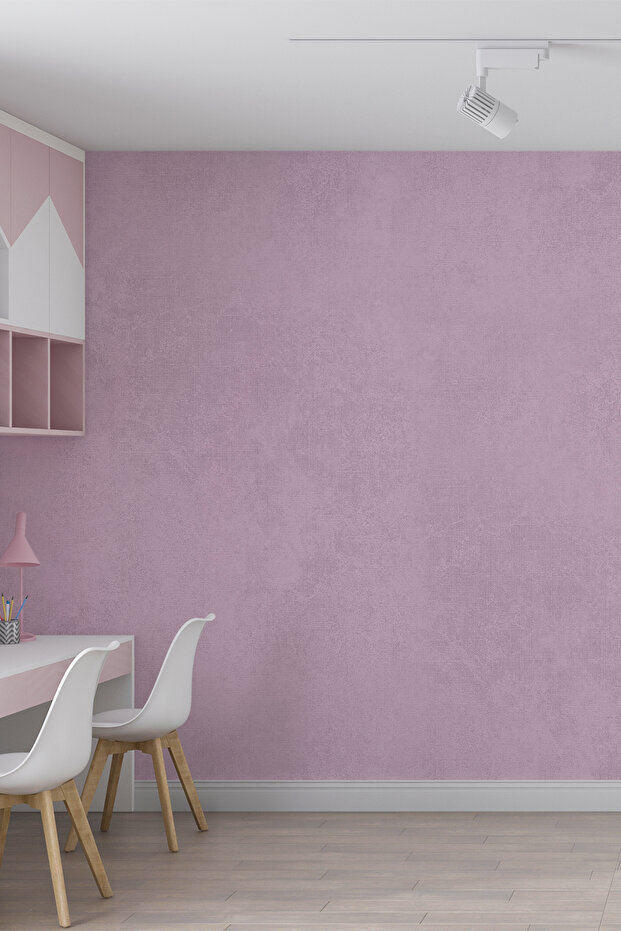 Soft Pembe Düz Tekstil Duvar Kağıdı - 3