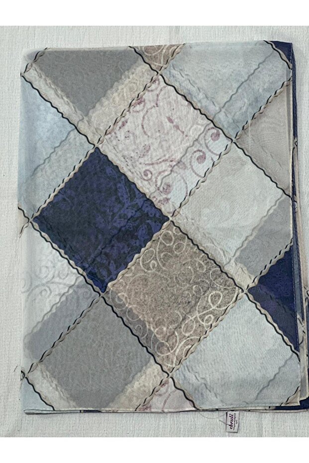 Retro Pattern Cotton Poly Shawl - 1