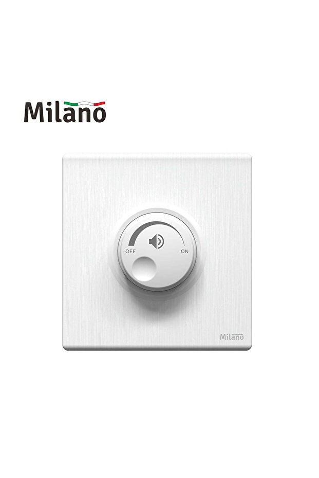 Milano Wall-Mounted Volume Controller – Premium Audio Control Switch, Easy Install White