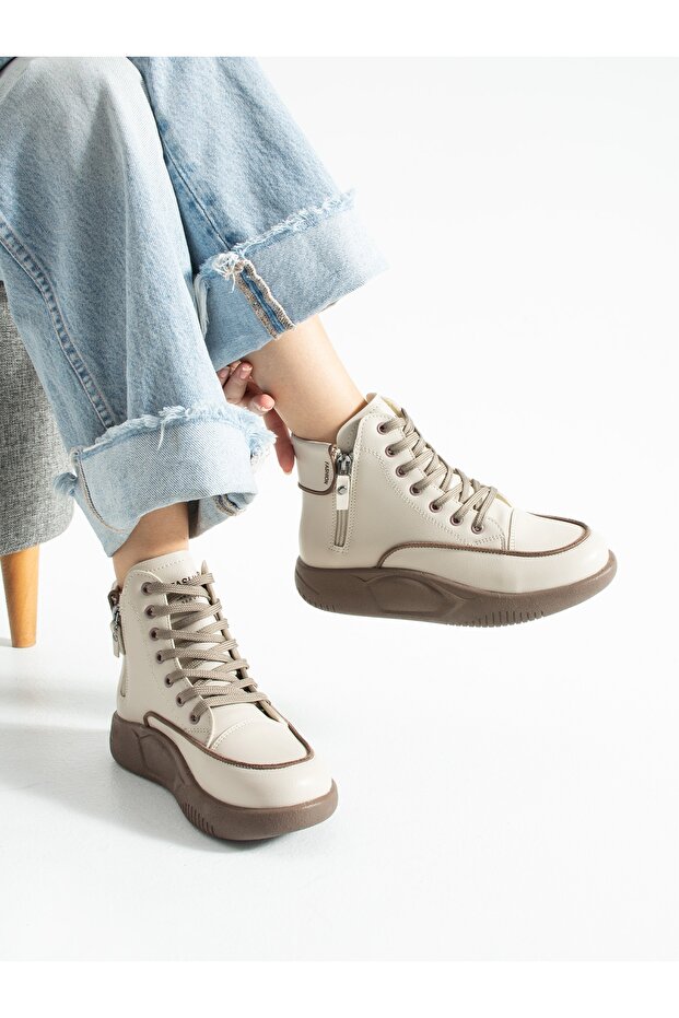 Soir Cream Orthopedic Women's Boots