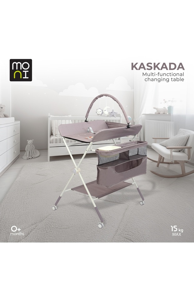 Kaskada multifunctional changing table, foldable, height-adjustable, with toy bar - 3