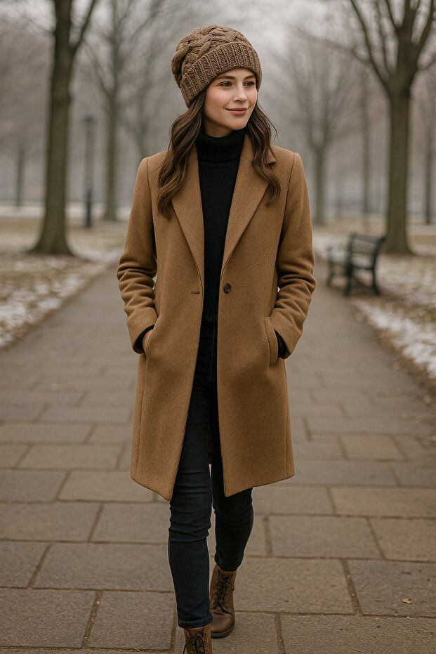 SEPET MODEL ZARİF ÖRGÜ DESENLİ BERE - 5