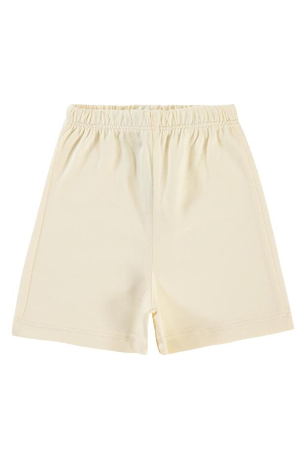 Side Stitched 3-24 Months Unisex Shorts - Ecru