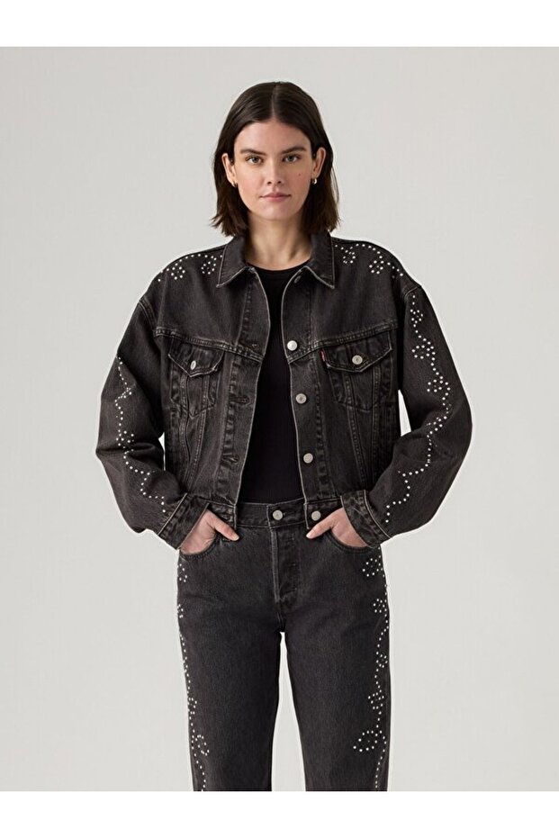 90's Trucker Jean Ceket - 1