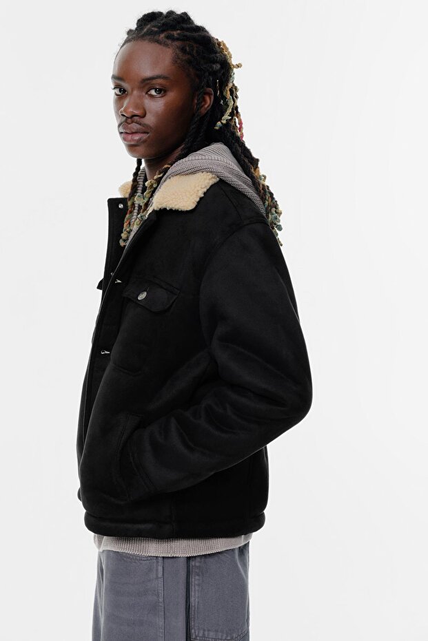 Çift yüzlü trucker ceket - 4