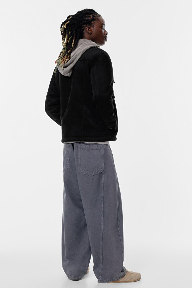 Çift yüzlü trucker ceket - 5