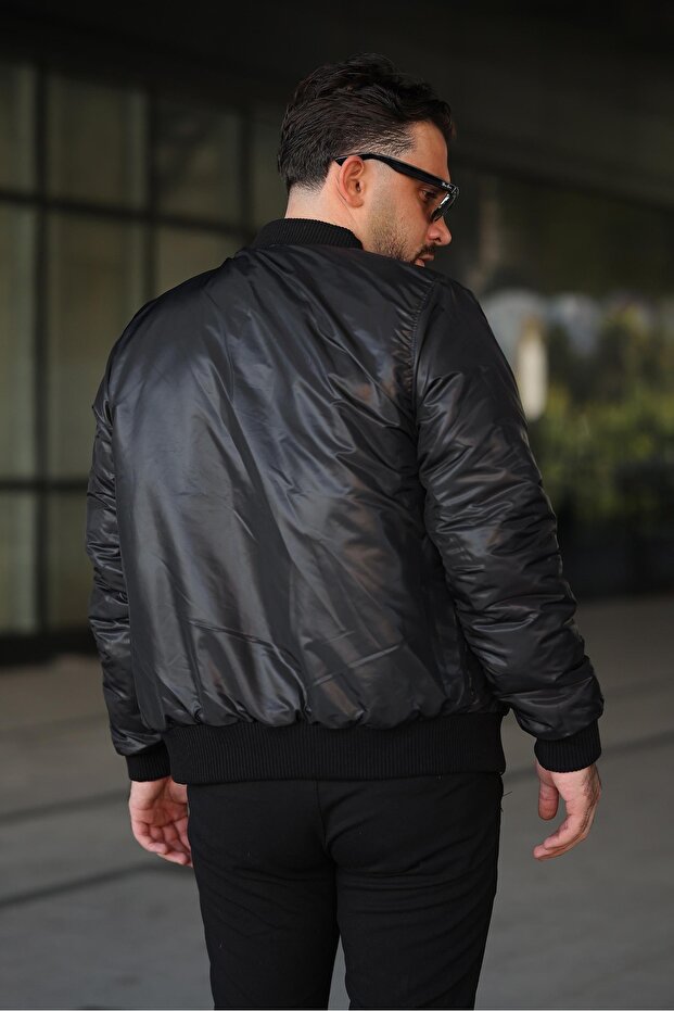 معطف طيار مزدوج الجوانب للرجال - 8