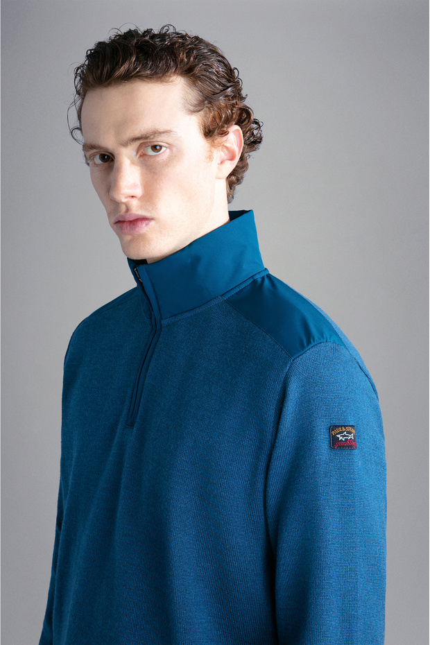 MEN'S ZIPPED PULLOVER C.W. WOOL - 3