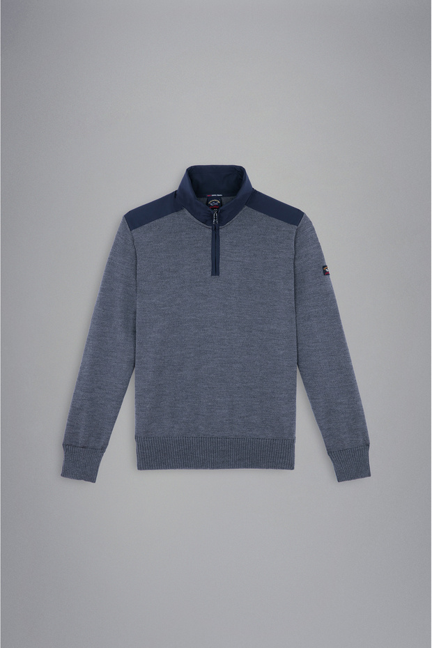 MEN'S ZIPPED PULLOVER C.W. WOOL - 6