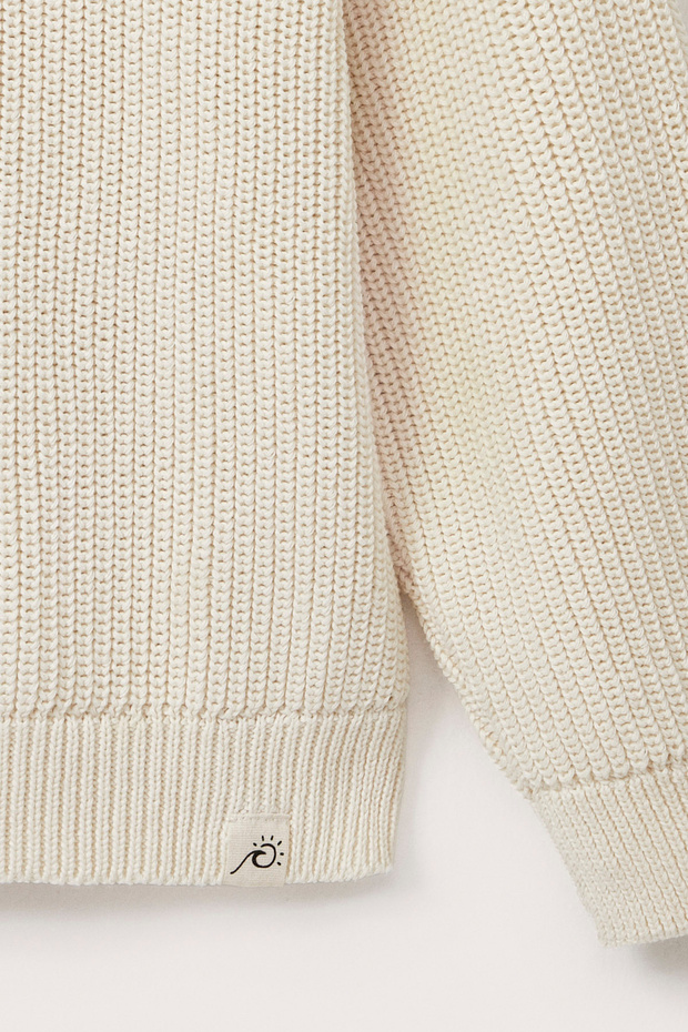 Pamuk Örme Kazak Ekru - 7