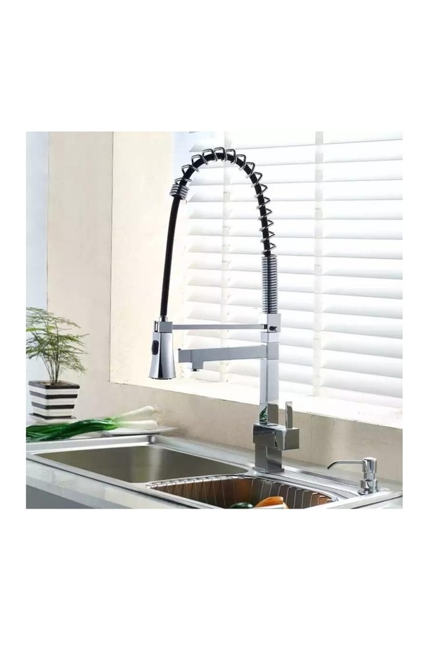 Professional kitchen faucet, rectangular design, - 2
