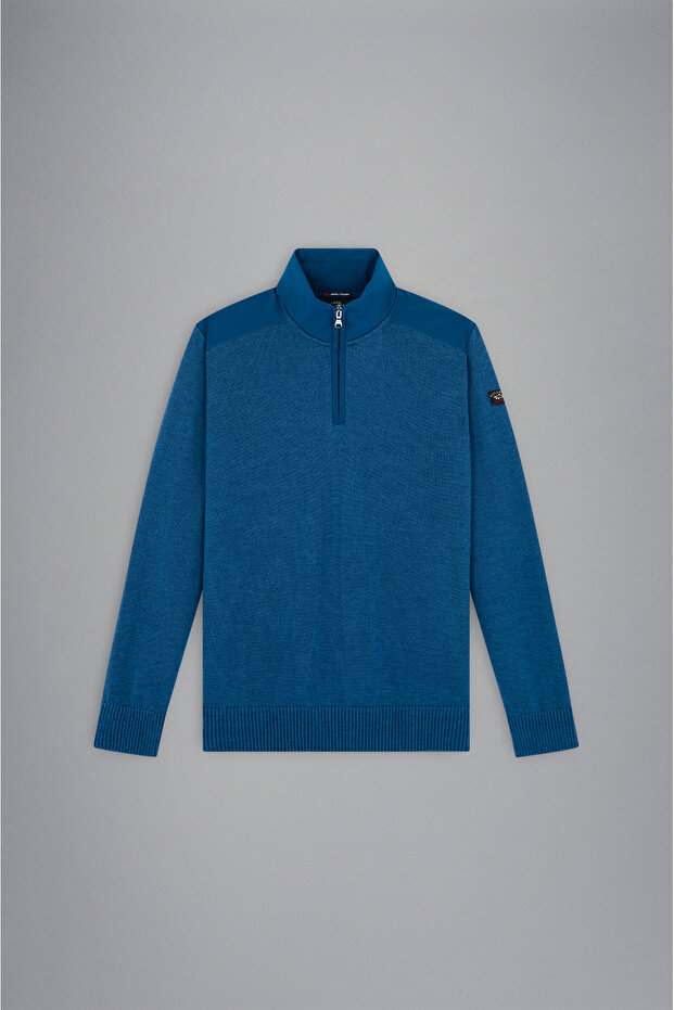 MEN'S ZIPPED PULLOVER C.W. WOOL - 6