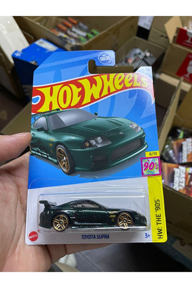 Green Toyota Supra Long Card 1:64 Diecast Model Car