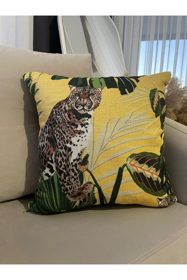 Tropical Patterned Digital Print Cushion Cover