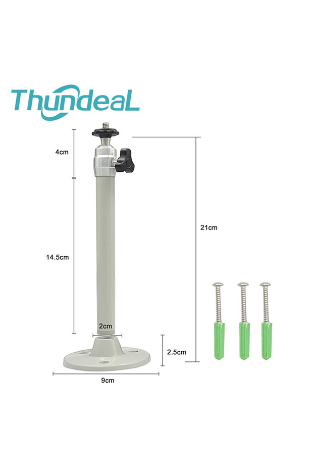 Silver ThundeaL Wall Mount Metal Ceiling Projector Stand 6mm Thread 21 cm Firm Universal Projector
