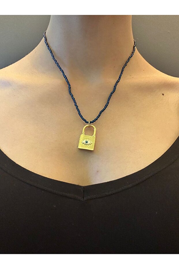 21 cm Steel Lock End Women's Necklace