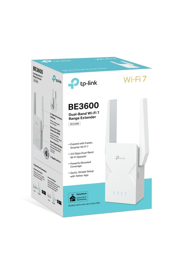 RE235BE Wi-Fi 7 Range Extender, Dual-Band BE3600 Easy Setup, OneMesh Support & High-Speed Coverage - 1