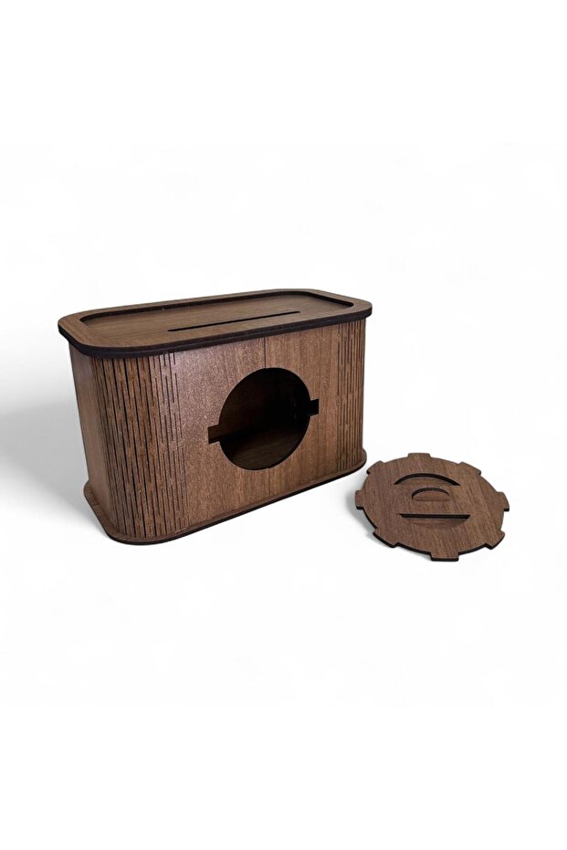 Ahşap Lazer Kesim Sadaka ve Bağış Kutusu – MDF Kumbara - 4