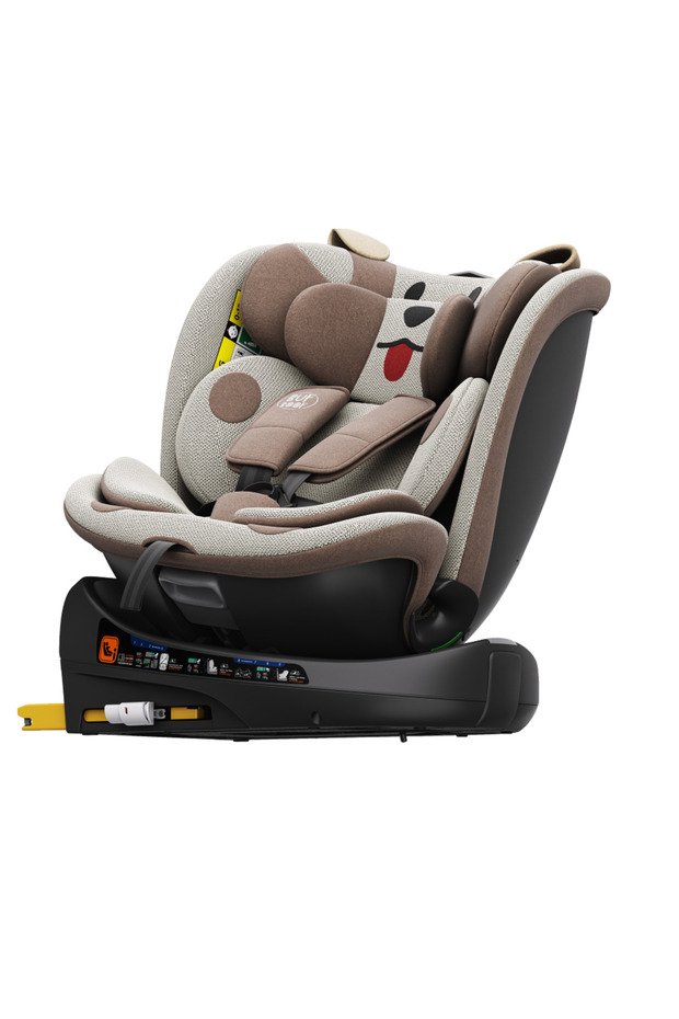 Car Seat B-Joy DELUXE iSIZE BrownDOG Isofix sleeping position 155 degrees rotating 360 degrees - 6