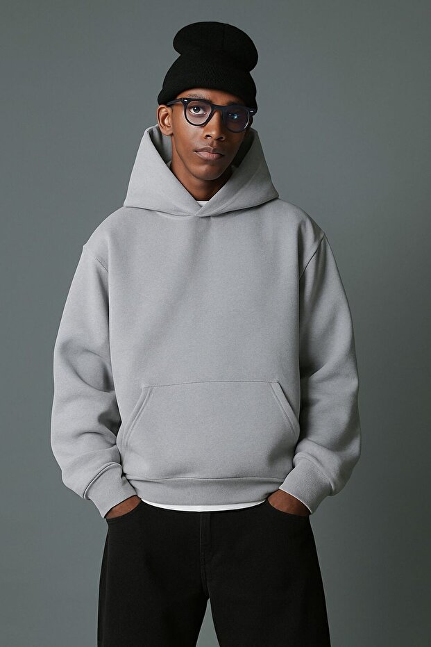 3-Thread Jersey Printed Unisex Hooded Sweatshirt
