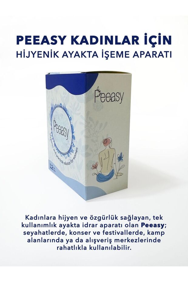 Kadınlar İçin Hijyenik Ayakta İşeme Aparatı, Tek Kullanımlık 12 Adet - 2