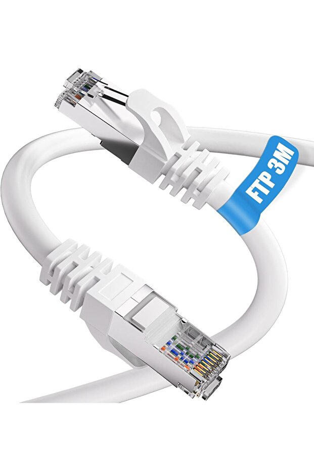 كابل إنترنت CAT 6 بطول 3 أمتار - أبيض 3 أمتار - 1