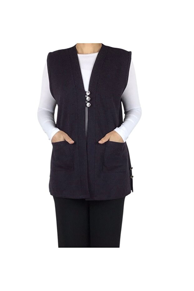 Women's Three Button Front Short Seasonal Vest