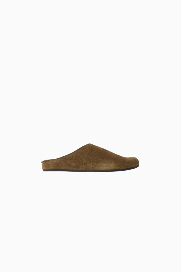Women's Suede Slip-On Sabo Slippers, Comfortable Casual and Stylish Design