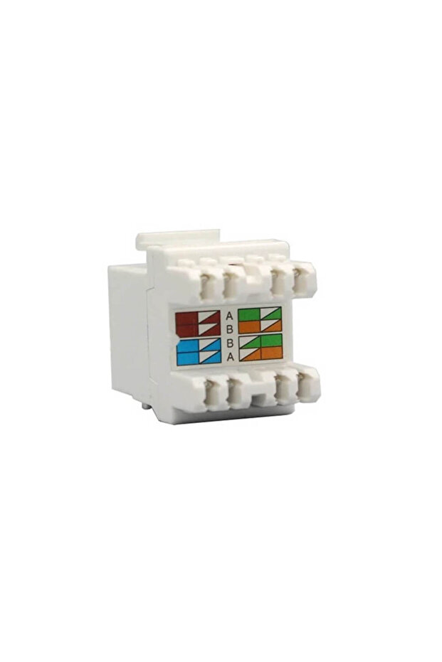 1 Adet RJ45 Cat6 UTP 180 Derece Keystone Jack Ethernet Duvar Jakı Dişi Jak Ağ Konektörü - 3