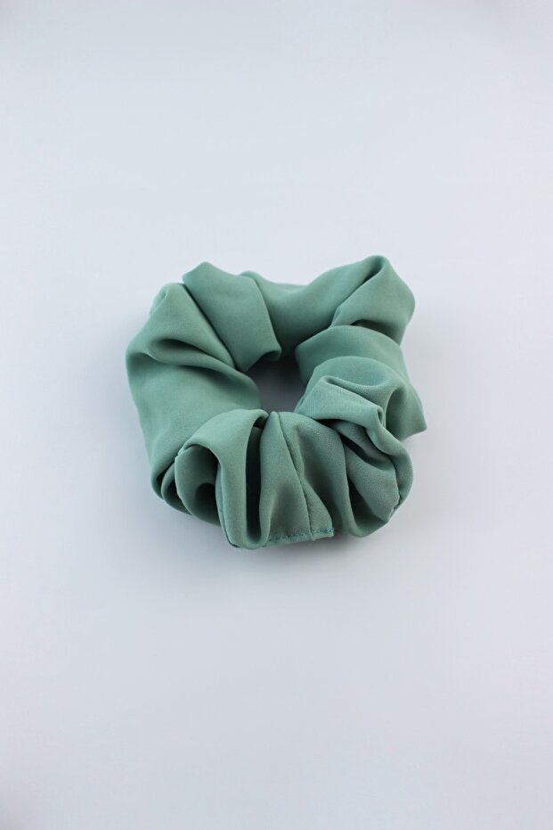 Soft Crepe Fabric Rubber Buckle Bagel Buckle - Nile Green
