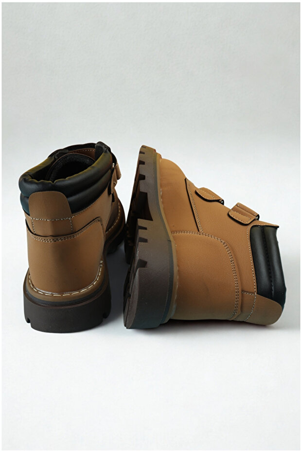 Soğuk Havalara Dayanıklı Cırtlı Kolay Giyim Esnek Taban Erkek Çocuk Kışlık Bot - 6