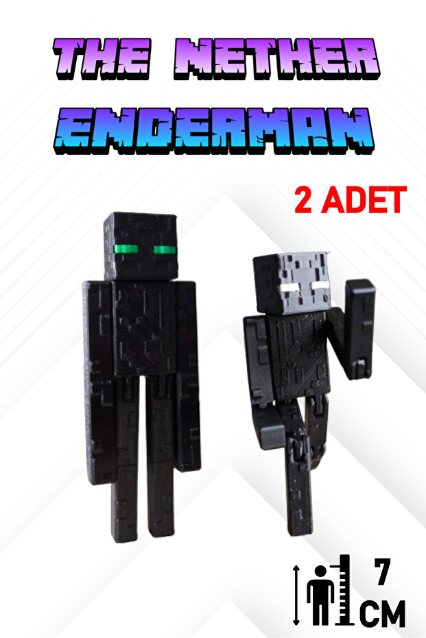 Minecraft The Nether Oyun Seti 11 Adet - Enderman, Portal, Ejderha, Wither, Piglin, Chest, Redstone - 3