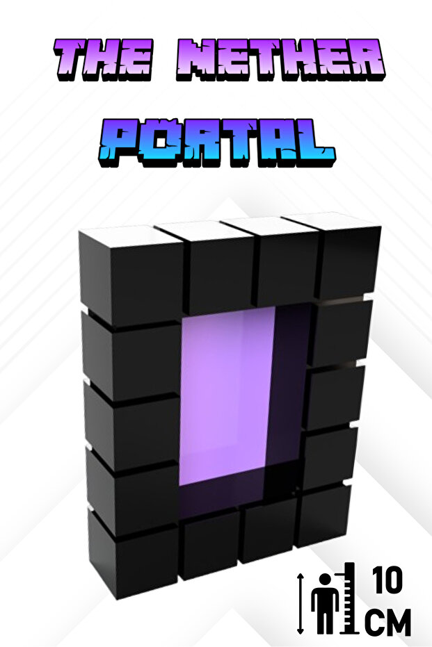 Minecraft The Nether Oyun Seti 11 Adet - Enderman, Portal, Ejderha, Wither, Piglin, Chest, Redstone - 2