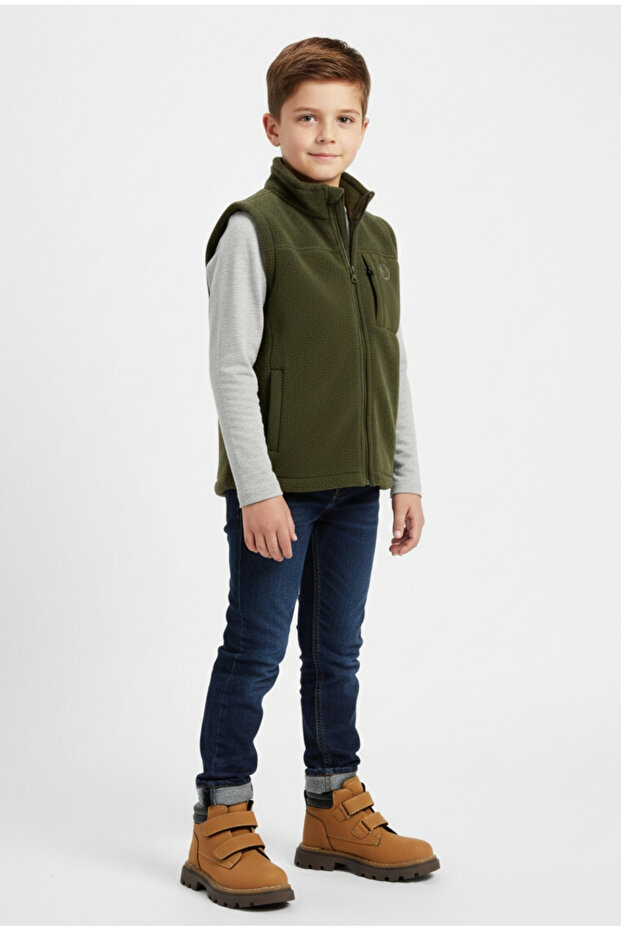 Soğuk Havalara Dayanıklı Cırtlı Kolay Giyim Esnek Taban Erkek Çocuk Kışlık Bot - 2