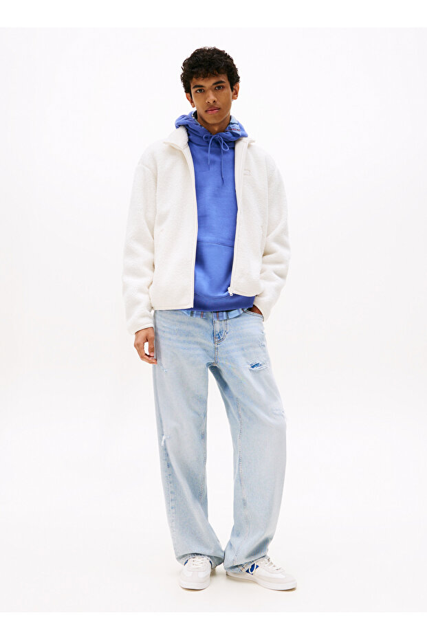 Ecru Men's Sweatshirt Dm0Dm22078Ybh Tjm Rlx Badge Fz Tedd
