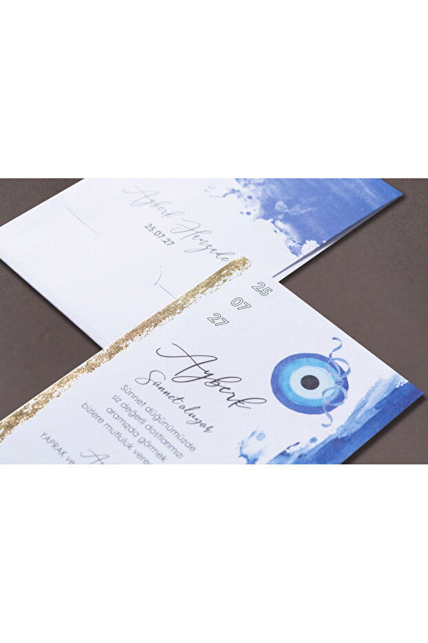 Sünnet Davetiyesi 5010 - 50 Adet - Zarfsız - Baskı Hariç - Tablozadee Özel Tasarım - 2
