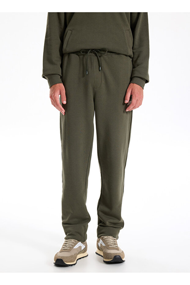 Lastikli Bel Standart Haki Erkek Eşofman Altı J5WM-EA7369 - 4