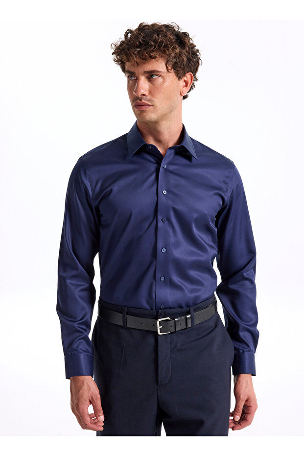 Gömlek, 46, Lacivert - 3