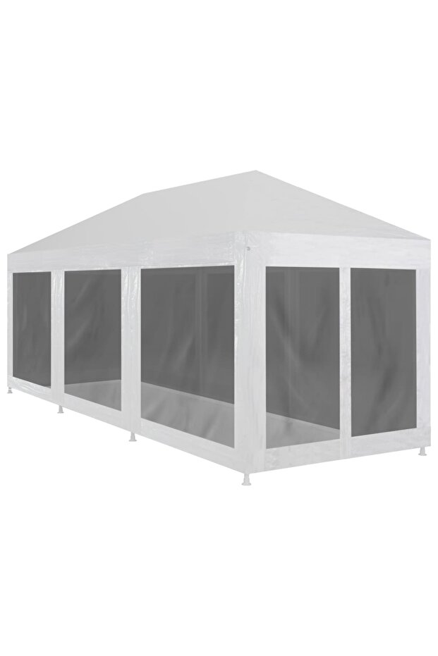 Party Tent with 8 Mesh Sidewalls 9x3 m