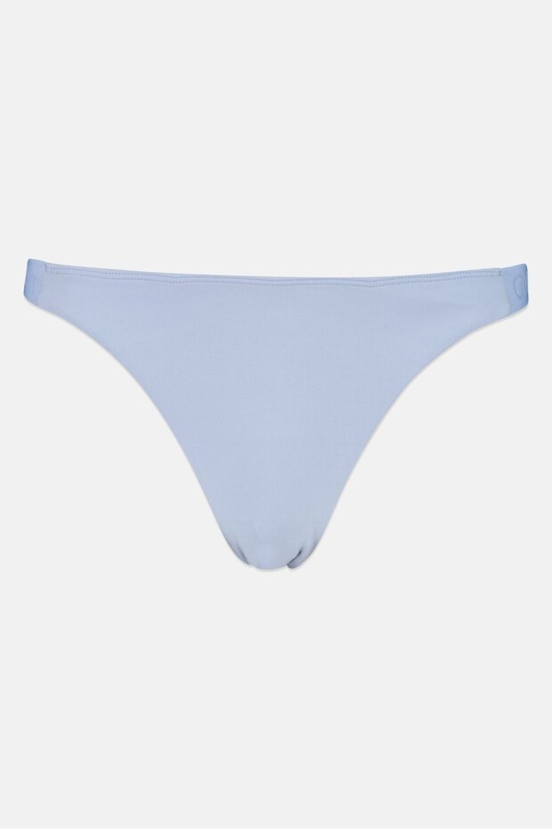 Women Brand Logo String Lace Panty, Slate Blue