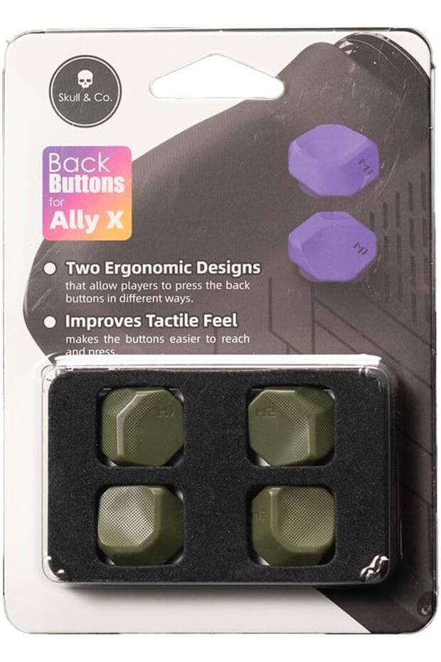 Back Button Enhancement Set for ROG Ally X, Improvement Button Protection Kit - OD Green - 6