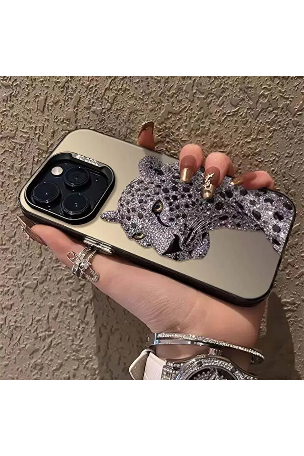 جراب هاتف ممتص للصدمات بنقوش النمر متوافق مع آيفون 16 برو ماكس MK01A - 3