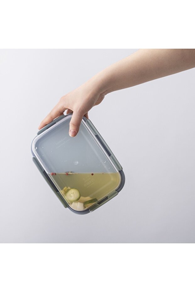 Classic Plus Rectangle Food Container 4.4L – Mint, 4-Side Locking, Stackable & Leakproof - 3