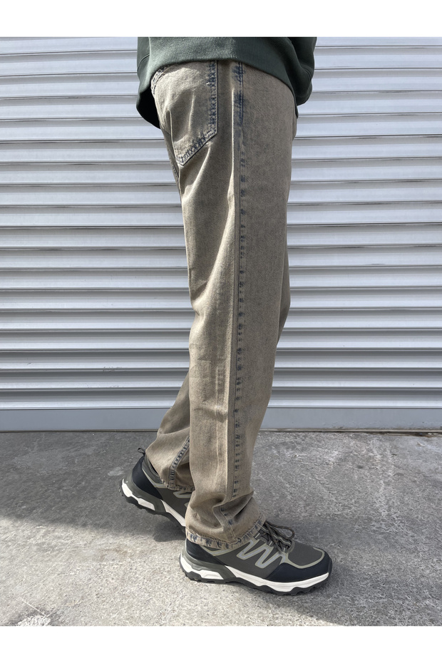 Erkek Kahve Tint Baggy Kot Pantolon - 3