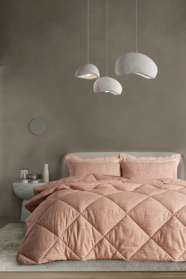 Nola Easy Cotton Comforter Set Tek Kişilik Cappucino - 1
