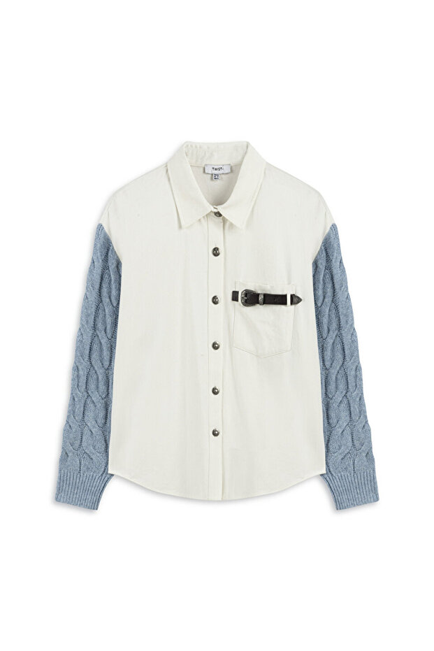 TRİKO MIX NON DENİM GÖMLEK - 3